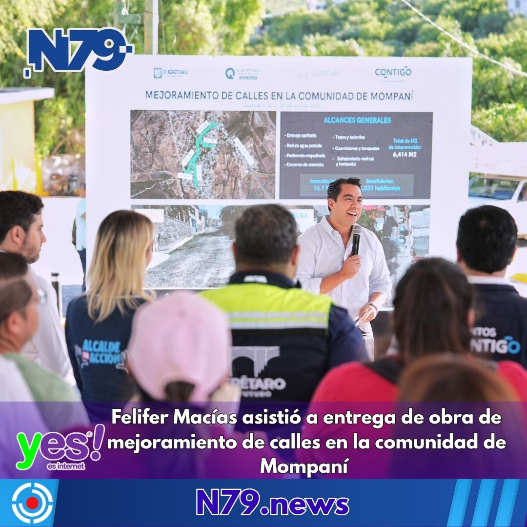 Felifer Macías asistió a entrega de obra de mejoramiento de calles en la comunidad de Mompaní