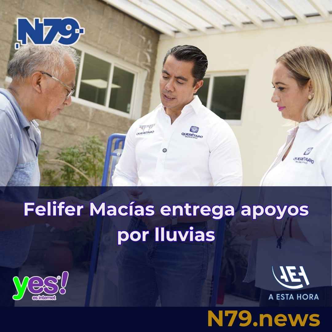 Felifer Macías entrega apoyos por lluvias