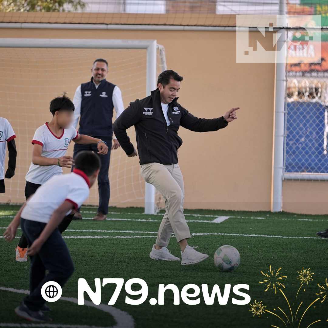 Felifer Macías entregó nueva cancha y techado en primaria de Santa Rosa Jáuregui