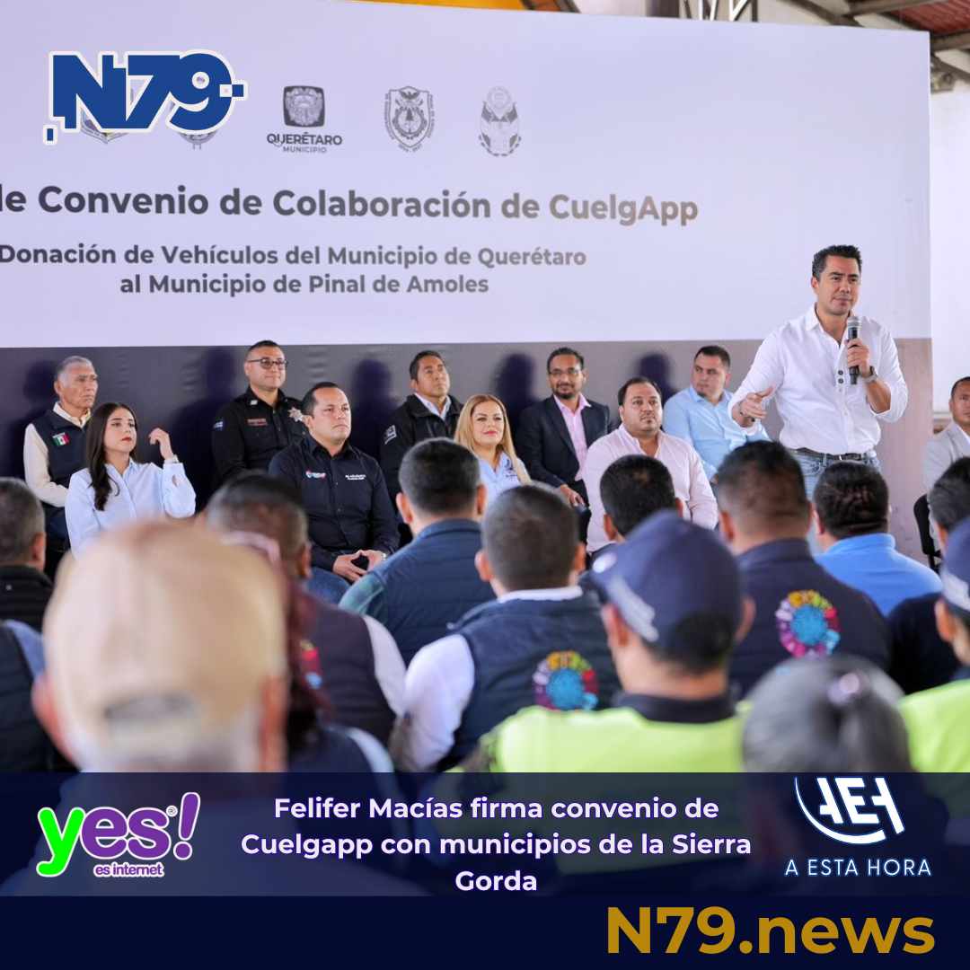 Felifer Macías firma convenio de Cuelgapp con municipios de la Sierra Gorda