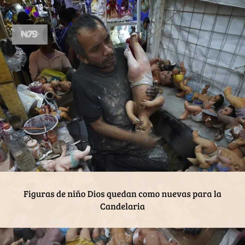 Figuras de niño Dios quedan como nuevas para la Candelaria
