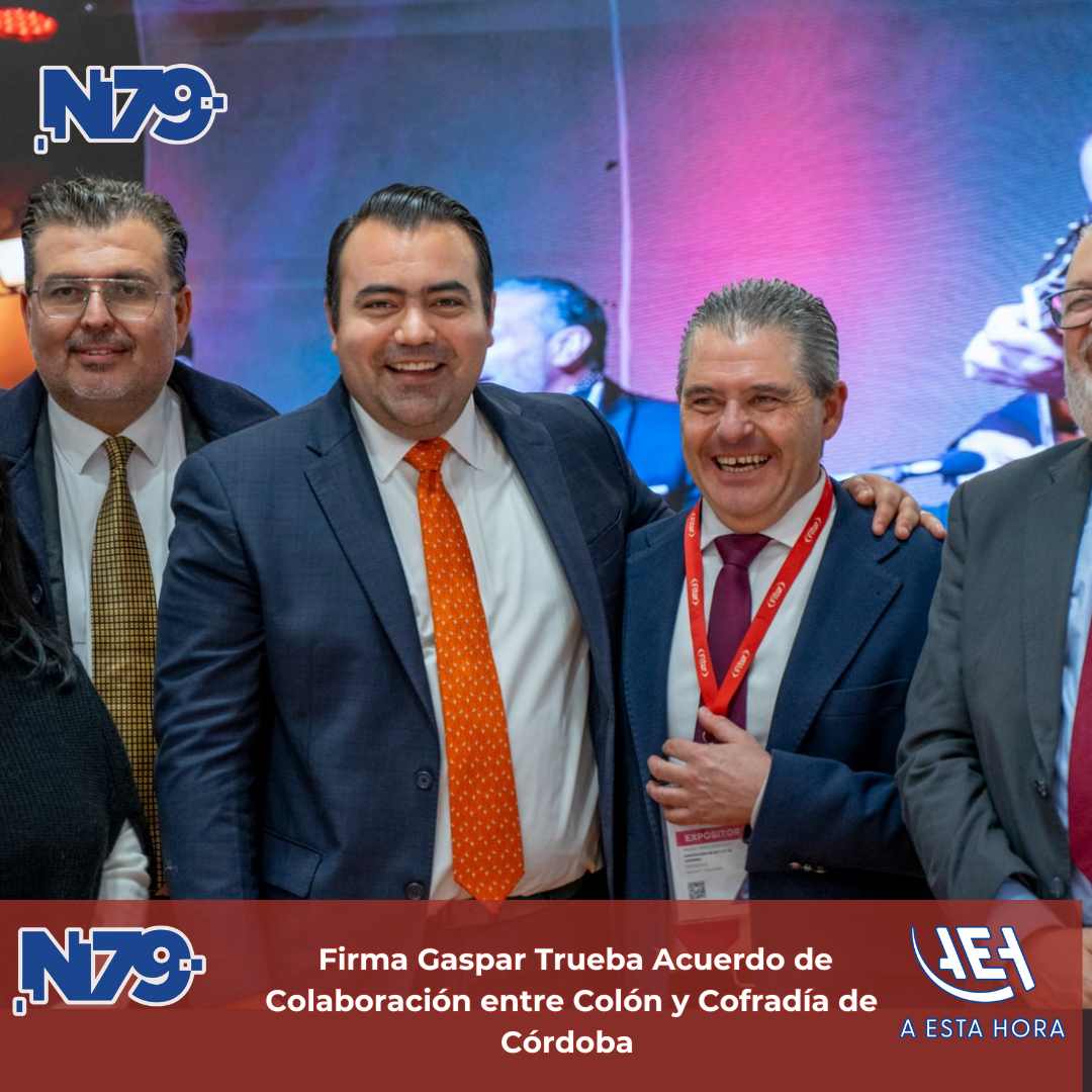 Firma Gaspar Trueba Acuerdo de Colaboración entre Colón y Cofradía de Córdoba