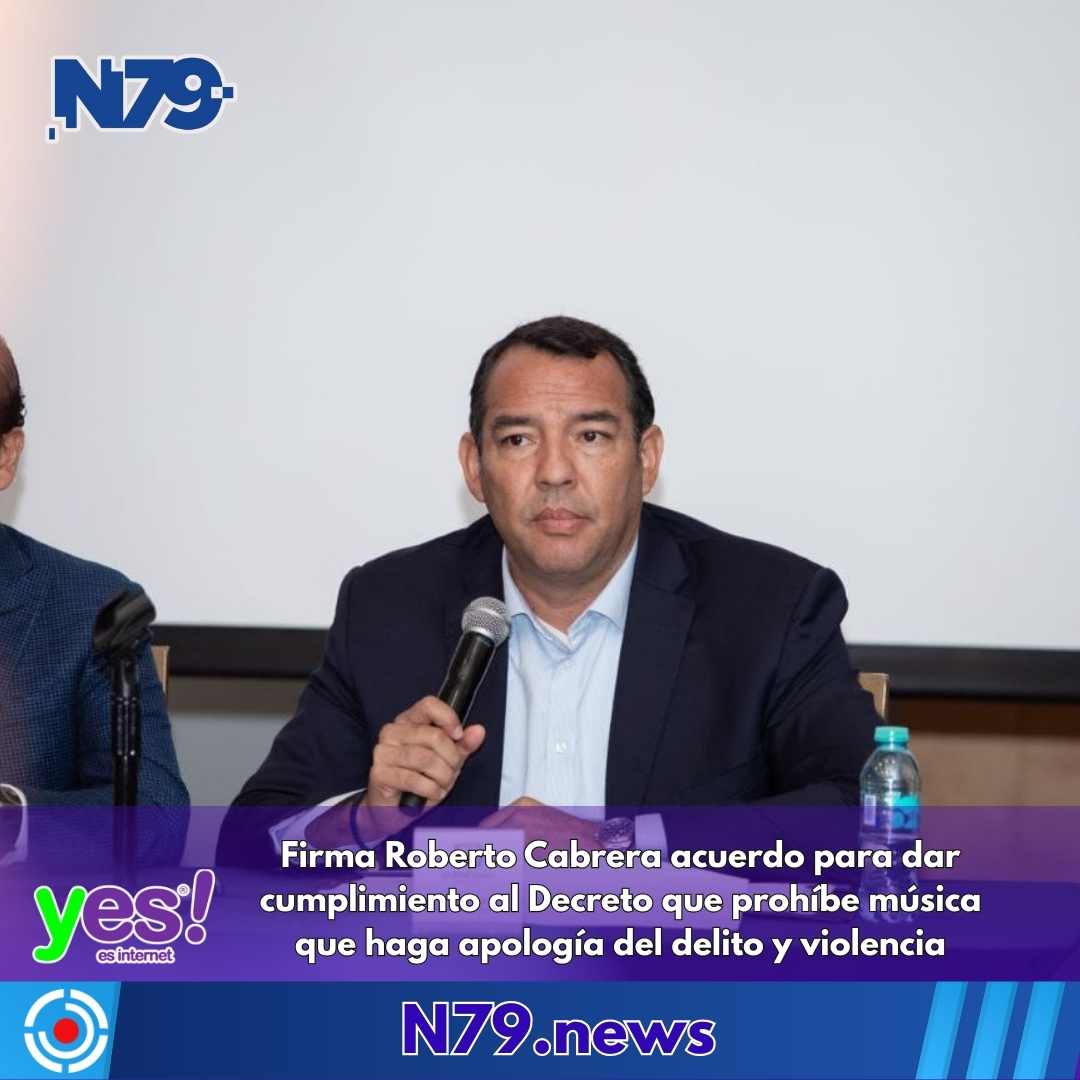 Firma Roberto Cabrera acuerdo para dar cumplimiento al Decreto que prohíbe música
