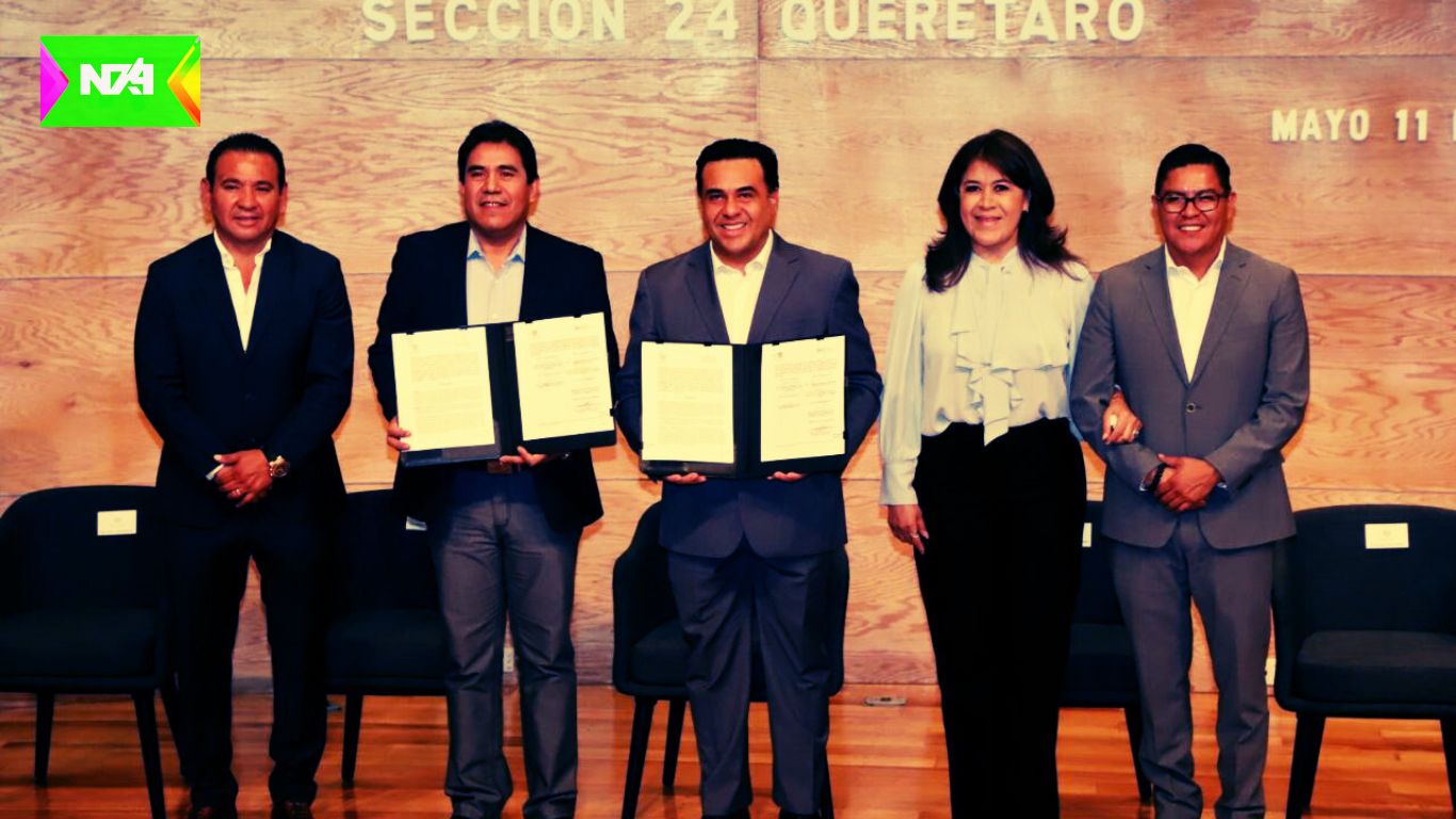 Firman convenio de colaboración el Municipio de Querétaro y la Sección 24 del SNTE