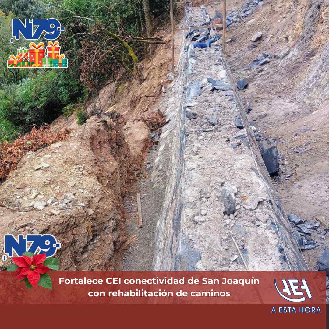 Fortalece CEI conectividad de San Joaquín con rehabilitación de caminos