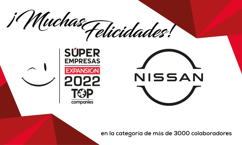 Nissan Mexicana es reconocida por TOP Companies como una de las