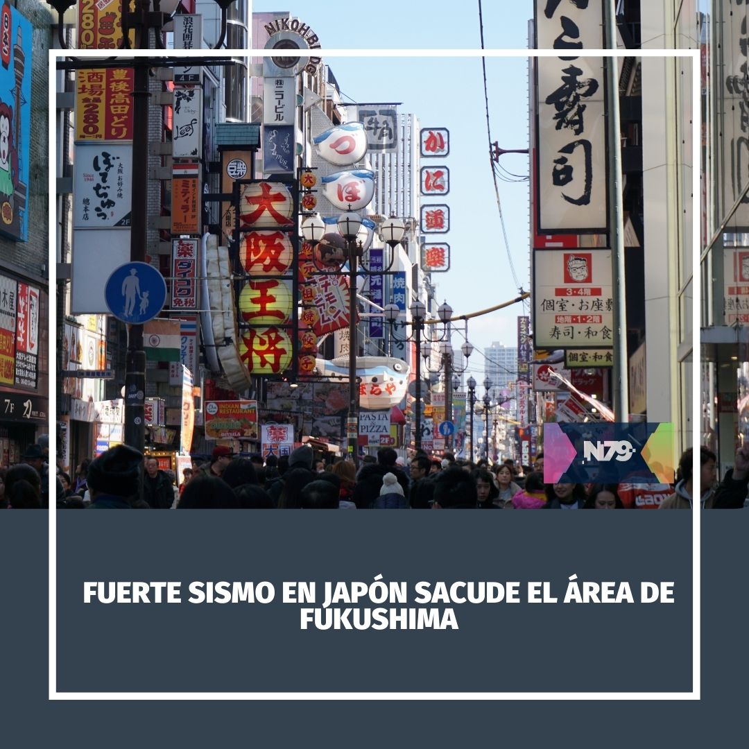 Fuerte sismo en Japón sacude el área de Fukushima