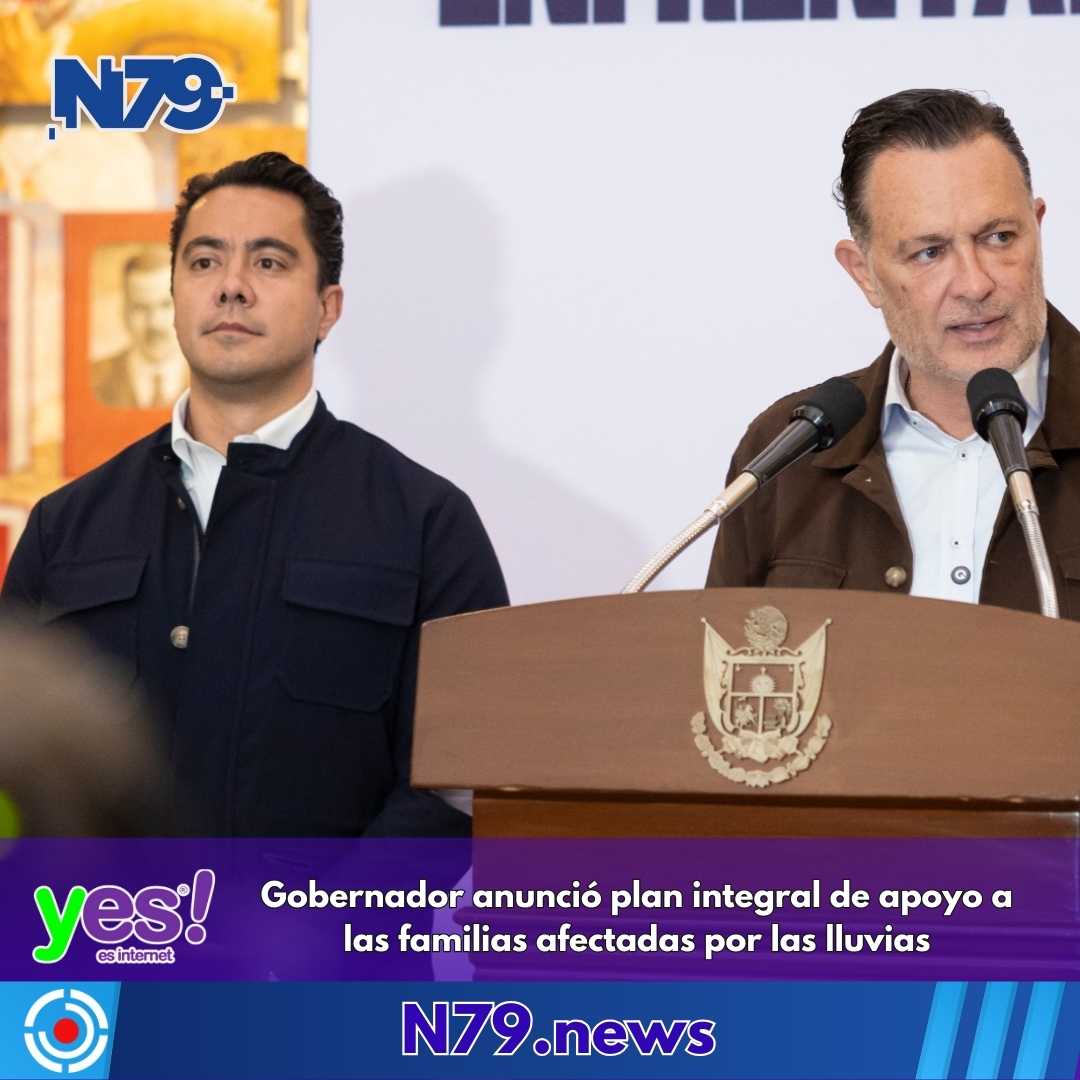 Gobernador anunció plan integral de apoyo a las familias afectadas por las lluvias