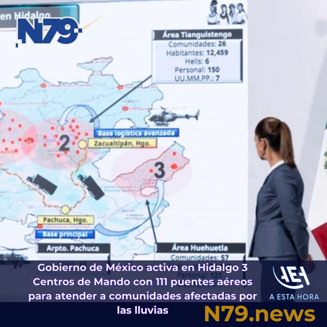 Gobierno de México activa en Hidalgo 3 Centros de Mando con 111 puentes