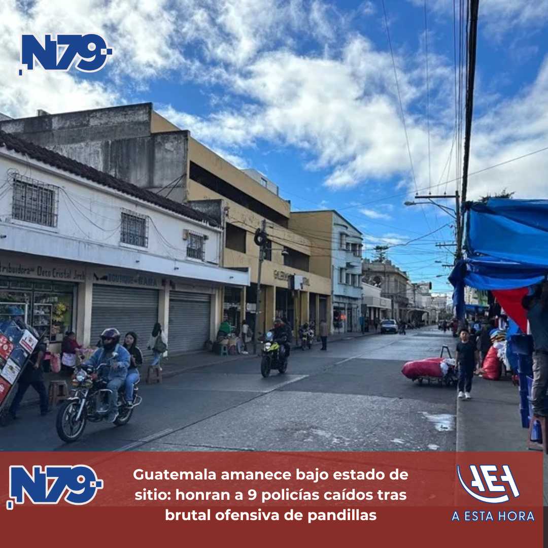 Guatemala amanece bajo estado de sitio honran a 9 policías caídos tras brutal ofensiva de pandillas