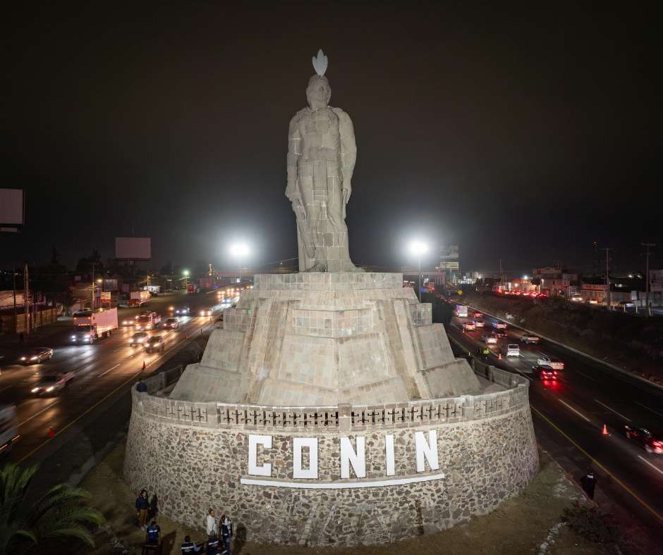 Iluminación de la Estatua de Conín ¡Inaugurada!