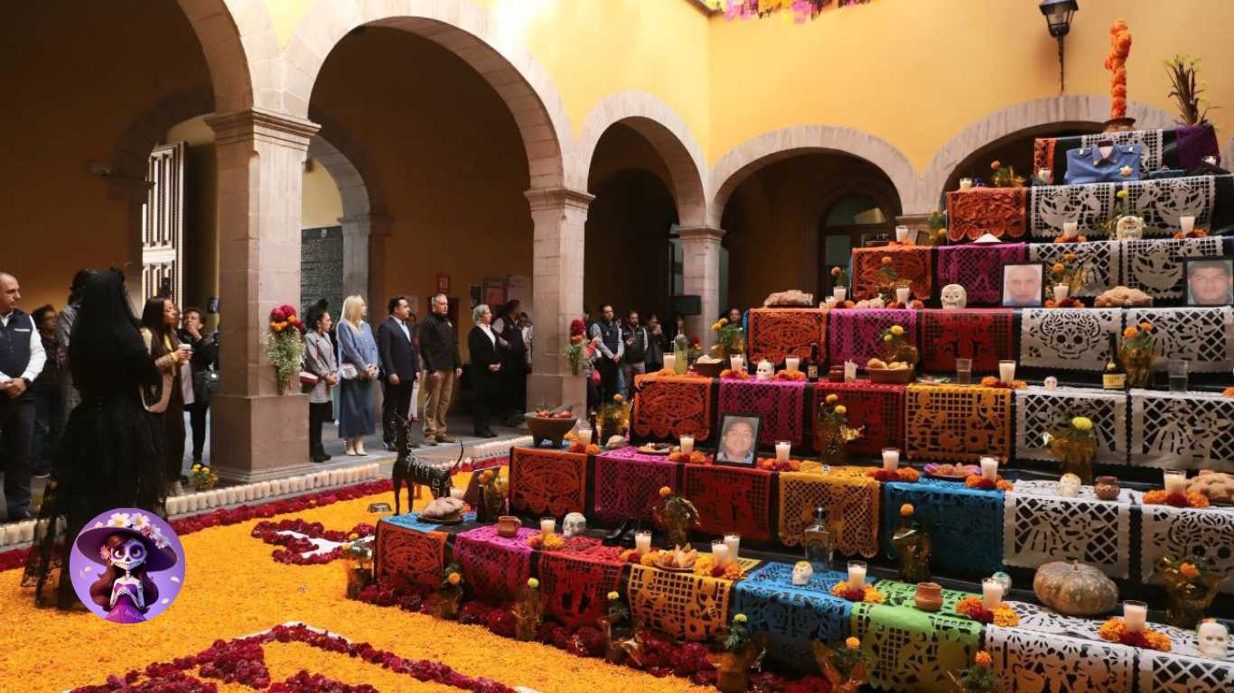 Inaugurado el altar monumental de día de los muertos en palacio municipal en honor a policías caídos