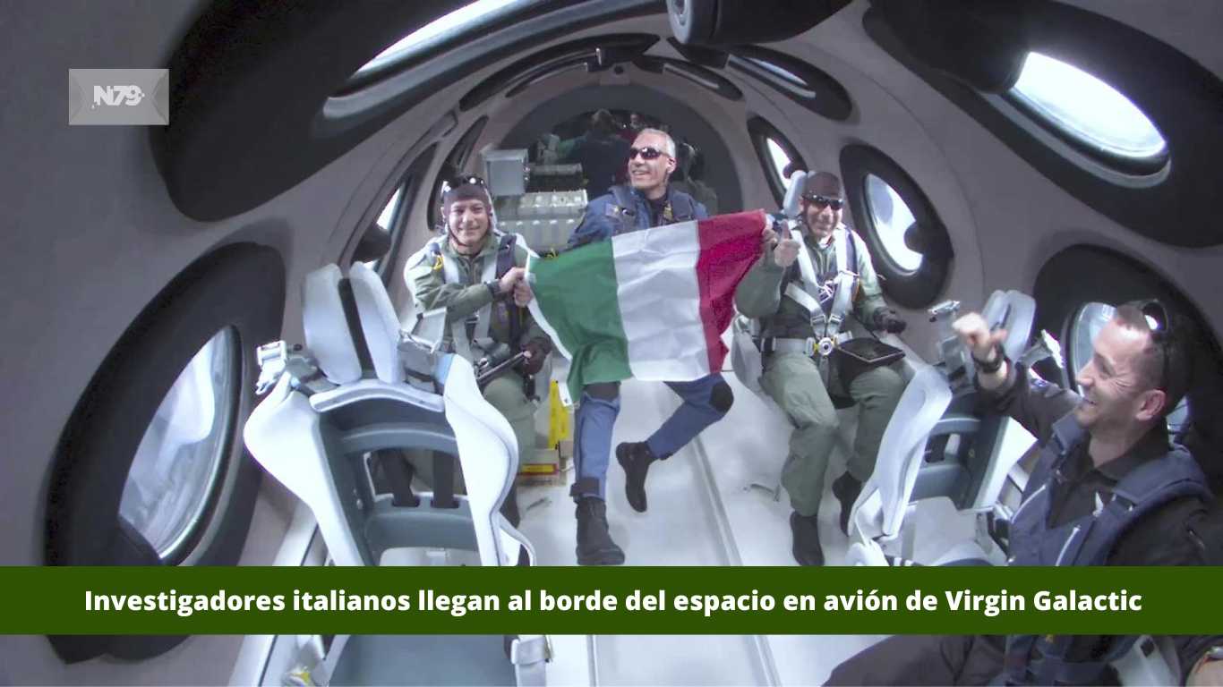 Investigadores italianos llegan al borde del espacio en avión de Virgin Galactic