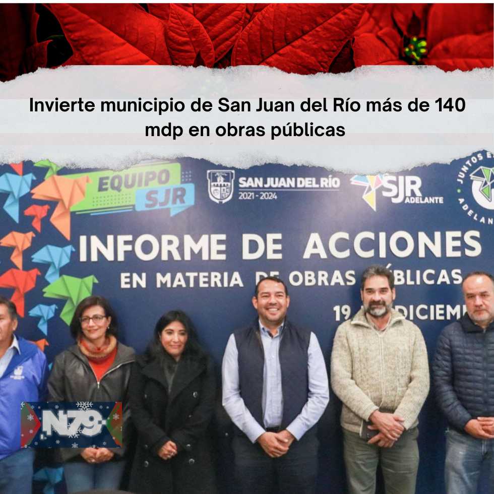 Invierte municipio de San Juan del Río más de 140 mdp en obras públicas