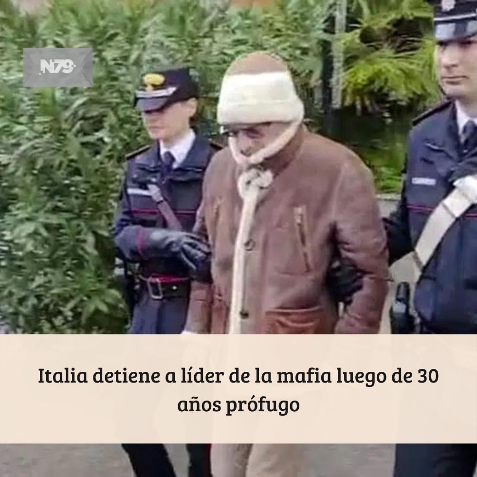 Italia detiene a líder de la mafia luego de 30 años prófugo