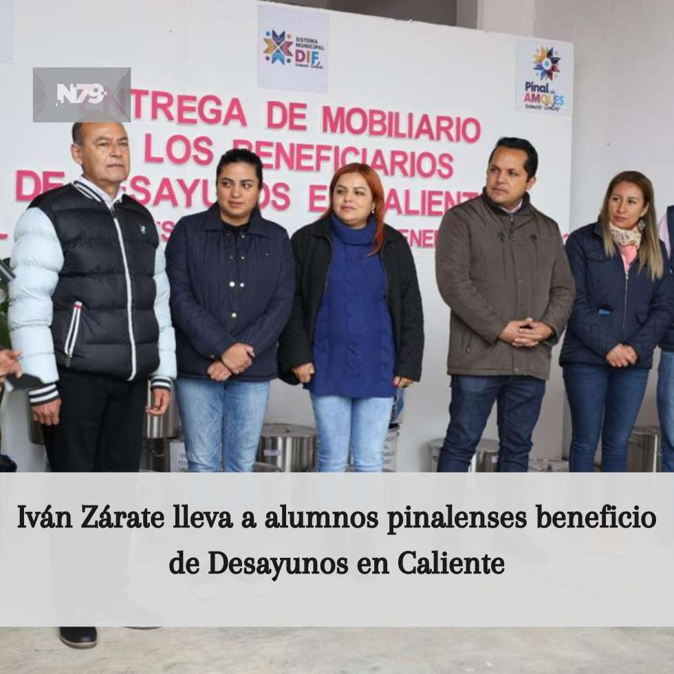 Iván Zárate lleva a alumnos pinalenses beneficio de Desayunos en Caliente.