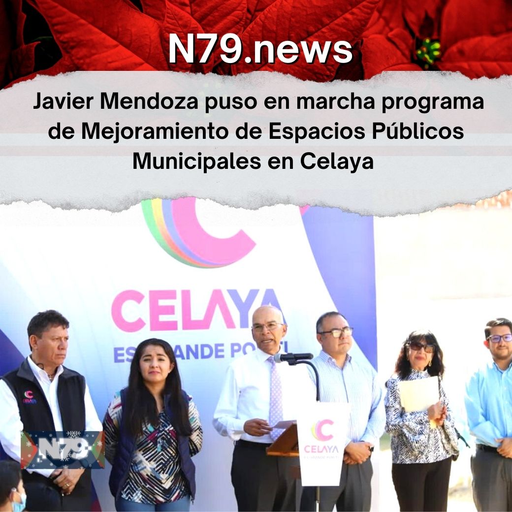 Javier Mendoza puso en marcha programa de Mejoramiento de Espacios Públicos Municipales en Celaya