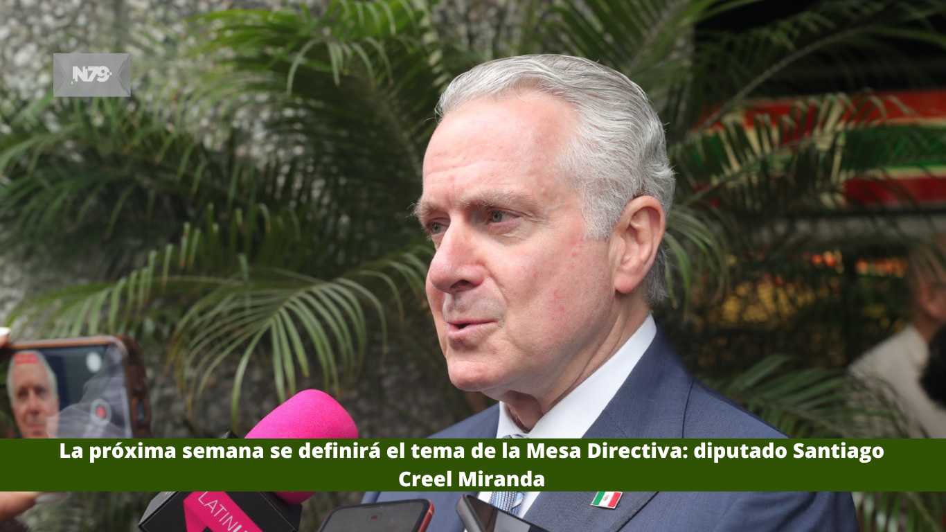 La próxima semana se definirá el tema de la Mesa Directiva diputado Santiago Creel Miranda