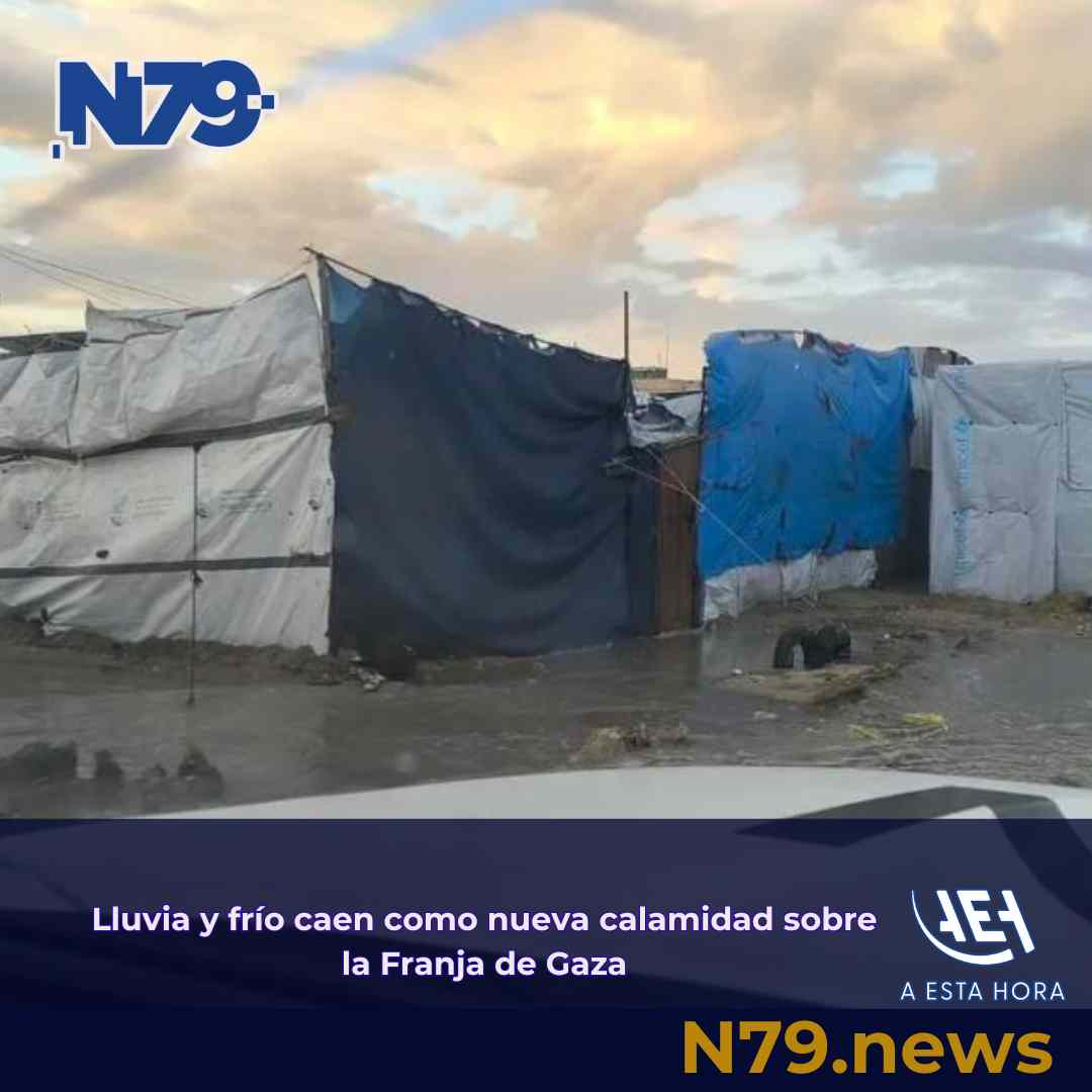 Lluvia y frío caen como nueva calamidad sobre la Franja de Gaza