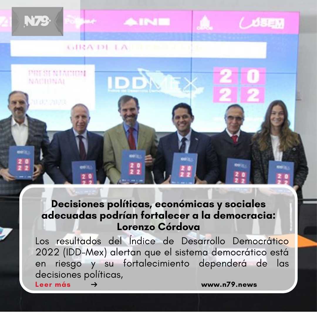 Decisiones políticas, económicas y sociales adecuadas podrían fortalecer a la democracia: Lorenzo Córdova