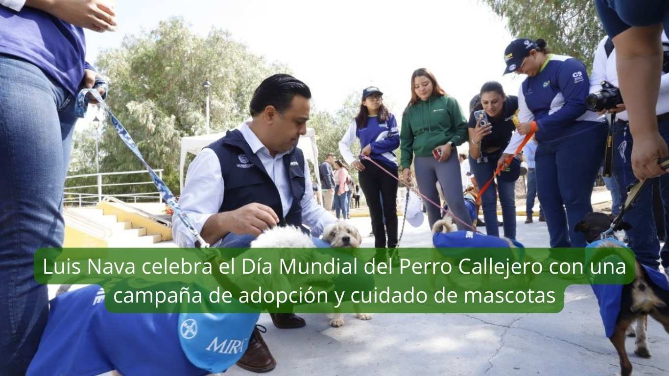 Luis Nava celebra el Día Mundial del Perro Callejero con una campaña de adopción y cuidado de mascotas