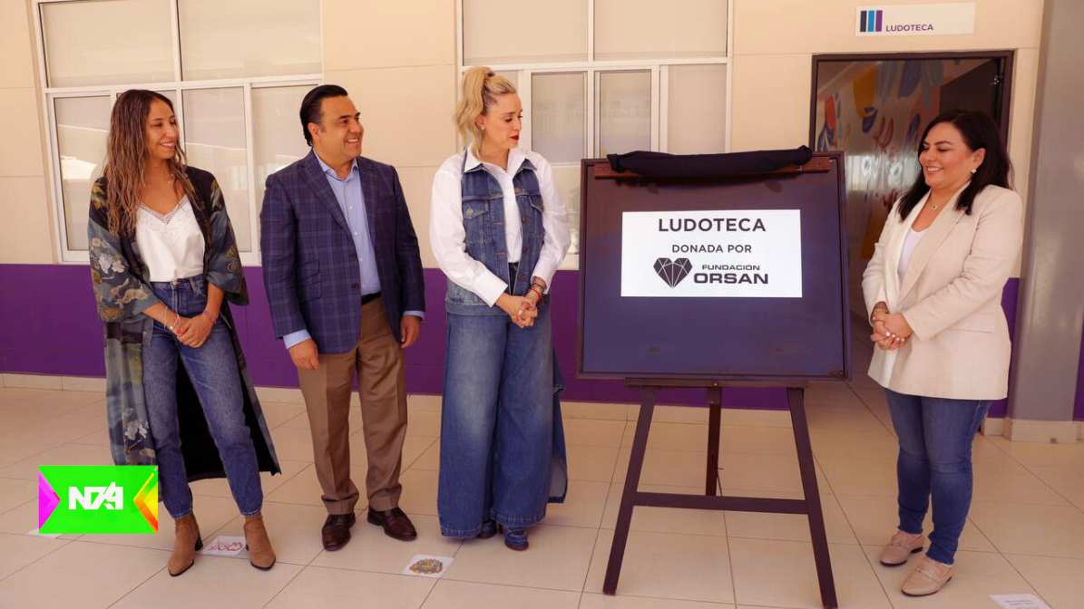 Luis Nava y Arahí Domínguez, inauguran remodelación de la ludoteca en la Universidad de las Mujeres
