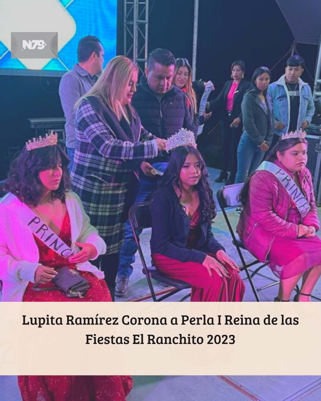 Lupita Ramírez Corona a Perla I Reina de las Fiestas El Ranchito 2023