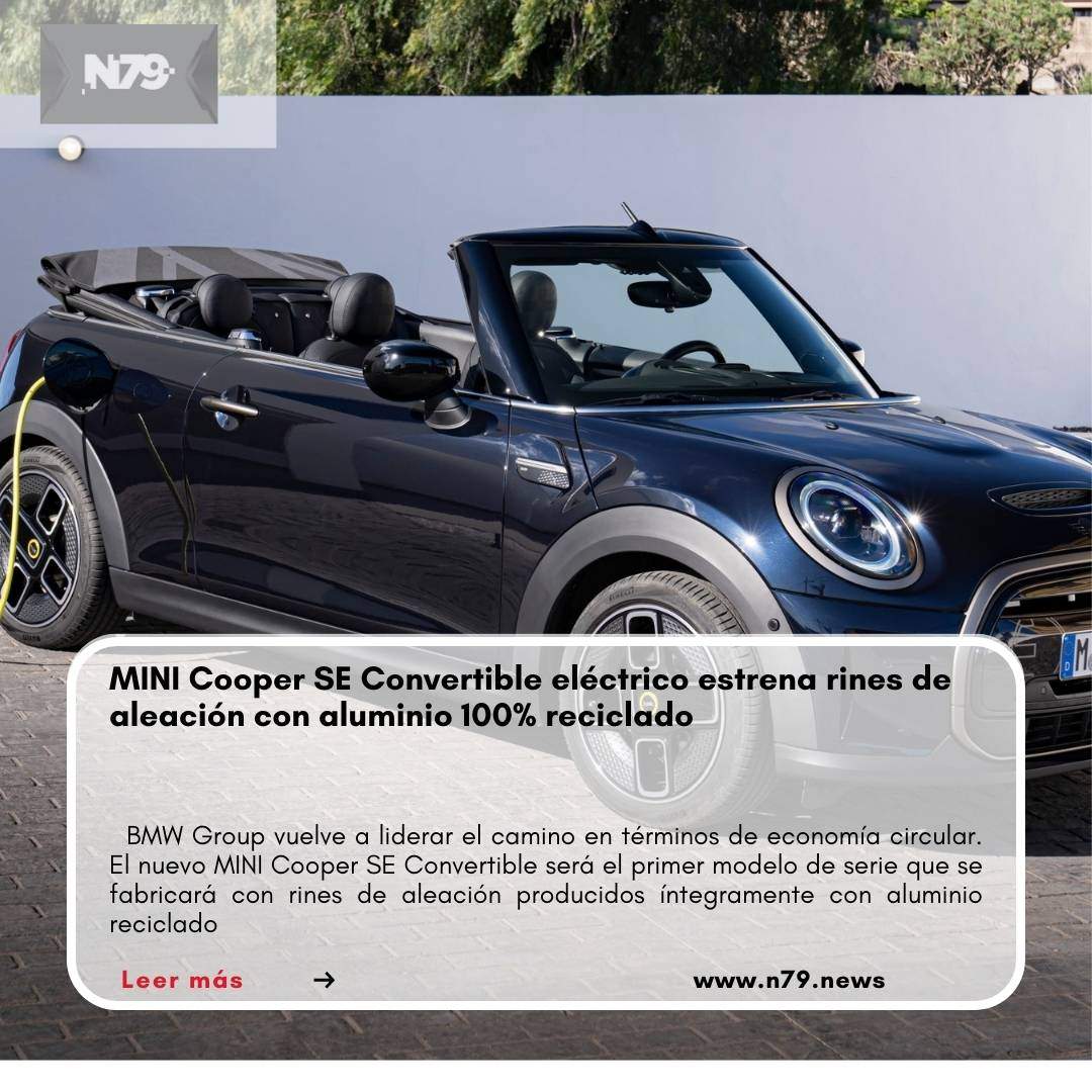 MINI Cooper SE Convertible eléctrico estrena rines de aleación con aluminio 100% reciclado