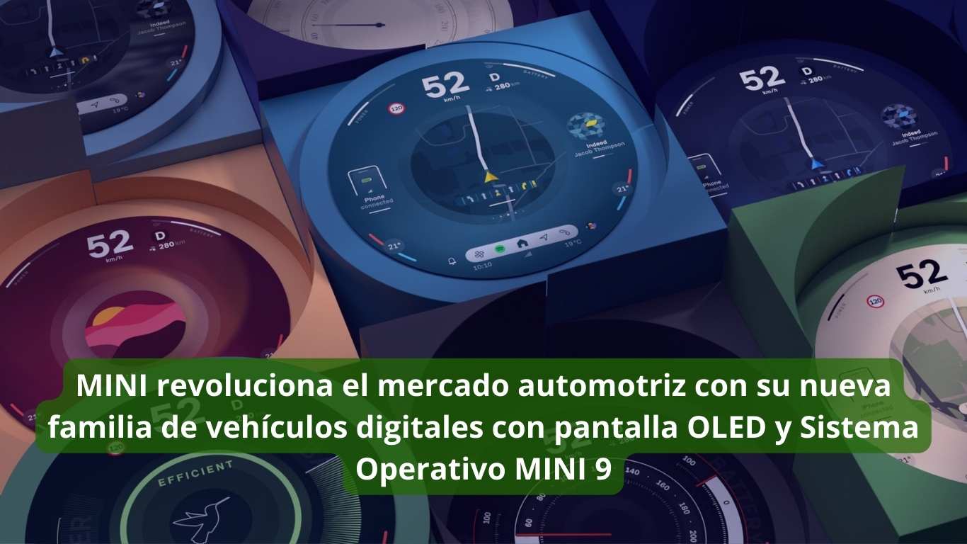 MINI revoluciona el mercado automotriz con su nueva familia de vehículos digitales con pantalla OLED y Sistema Operativo MINI 9