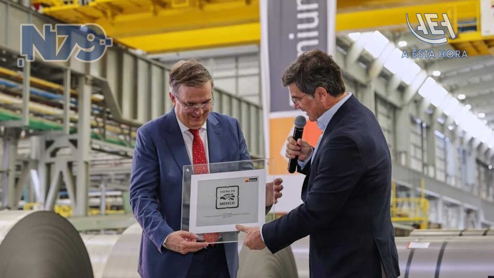 Marcelo Ebrard Casaubón, Secretario de Economía, recorre nuevas inversiones del Centro Industrial Ternium en Pesquería