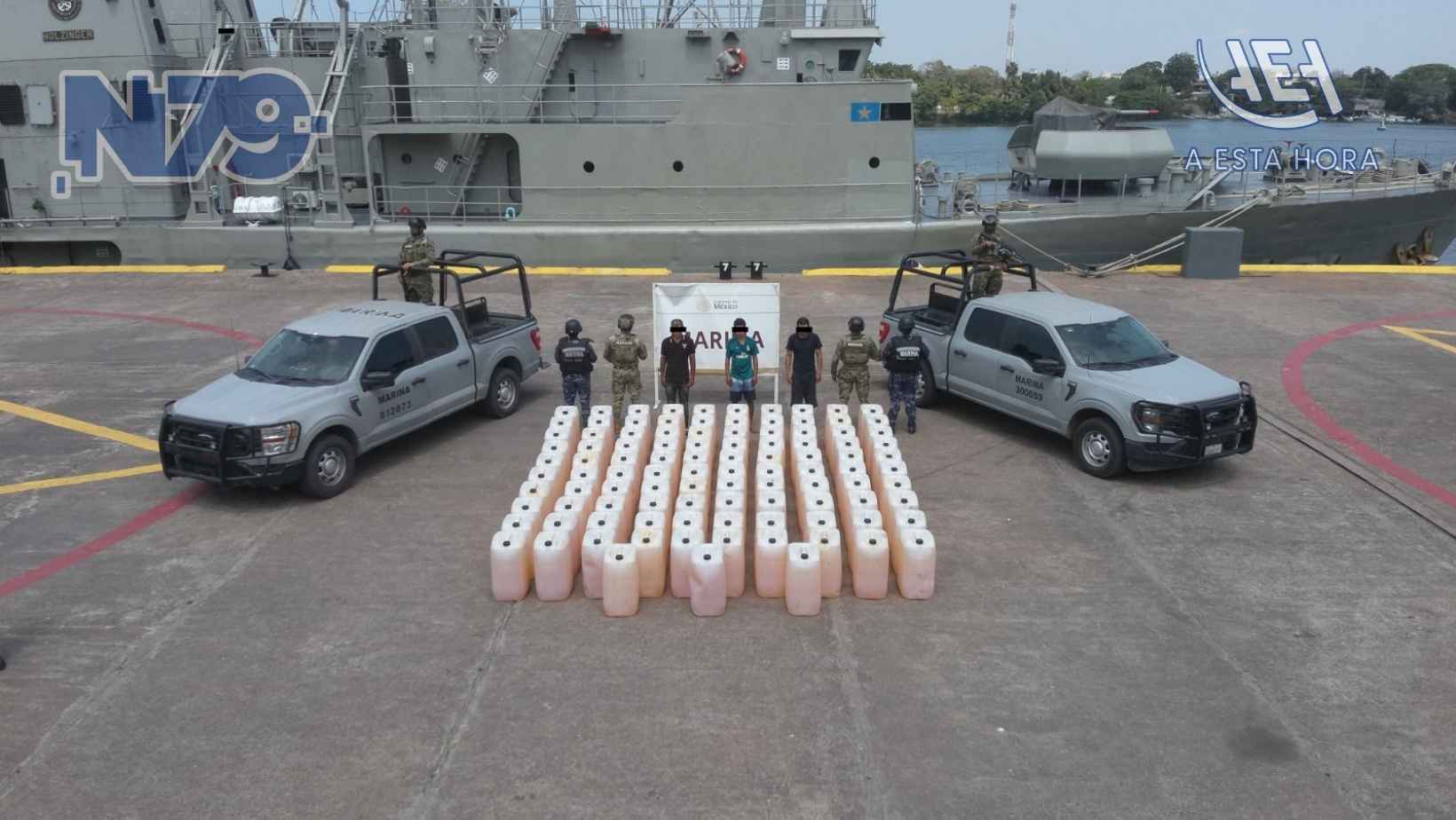 Marina asegura 6 mil litros de combustible en Michoacán