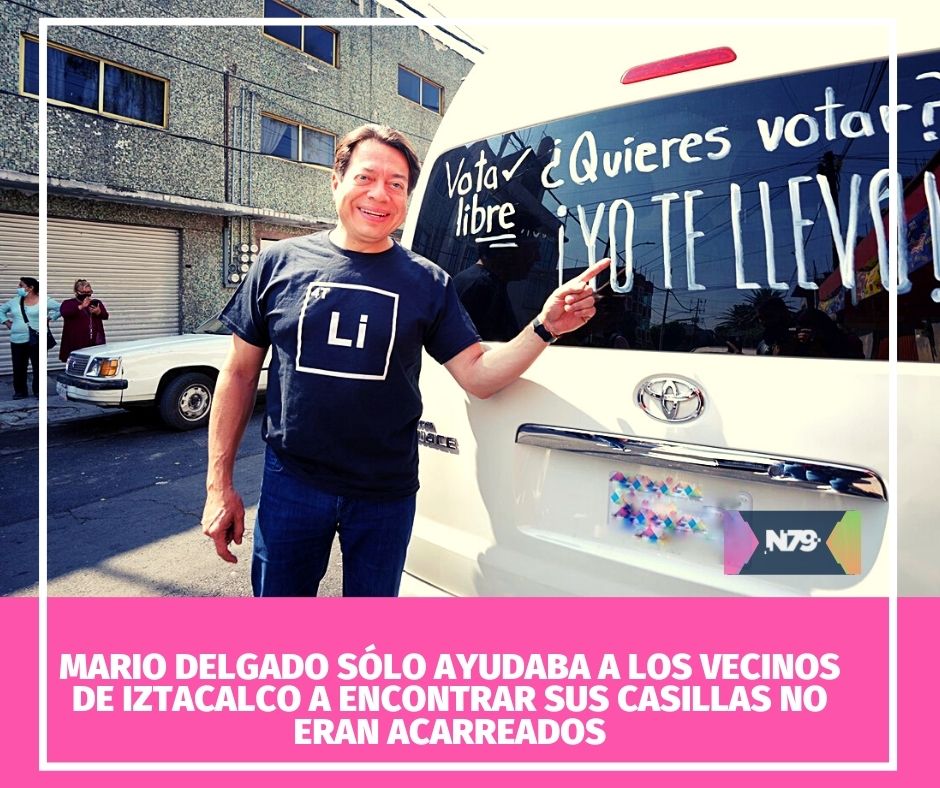 Mario Delgado sólo ayudaba a los vecinos de Iztacalco a encontrar sus casillas no eran acarreados