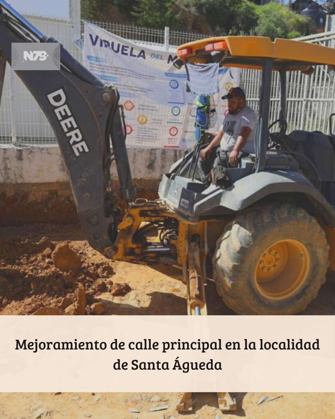 Mejoramiento de calle principal en la localidad de Santa Águeda