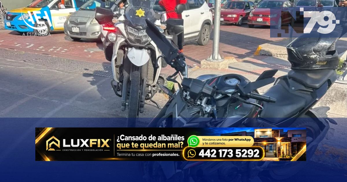 Motociclista choca contra auto en Constituyentes