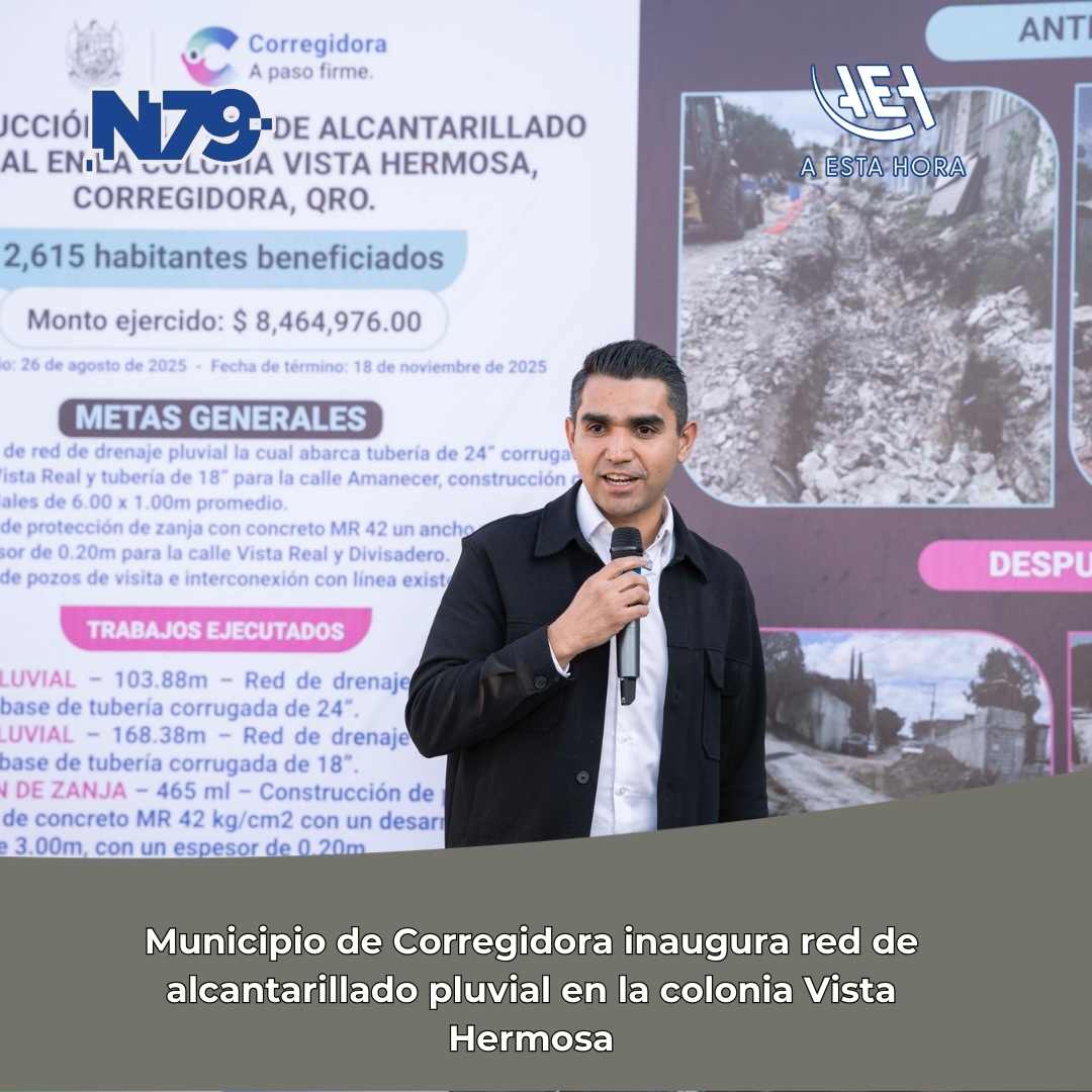 Municipio de Corregidora inaugura red de alcantarillado pluvial en la colonia Vista Hermosa