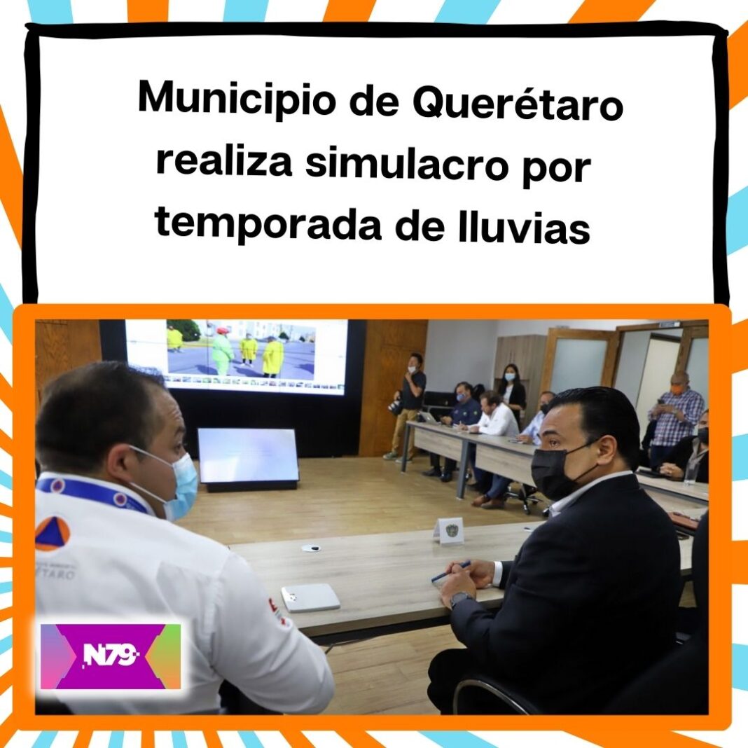Municipio de Querétaro realiza simulacro por temporada de lluvias