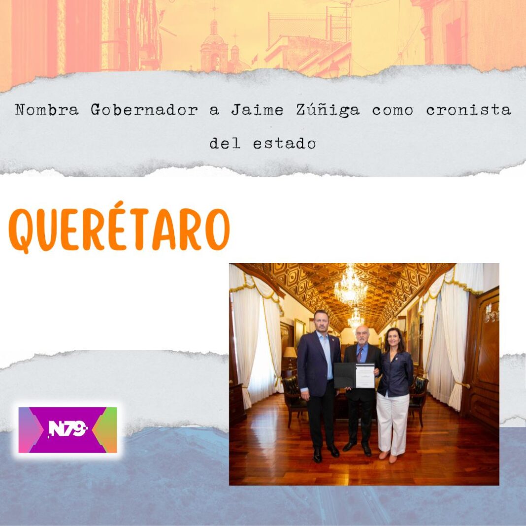 Nombra Gobernador a Jaime Zúñiga como cronista del estado