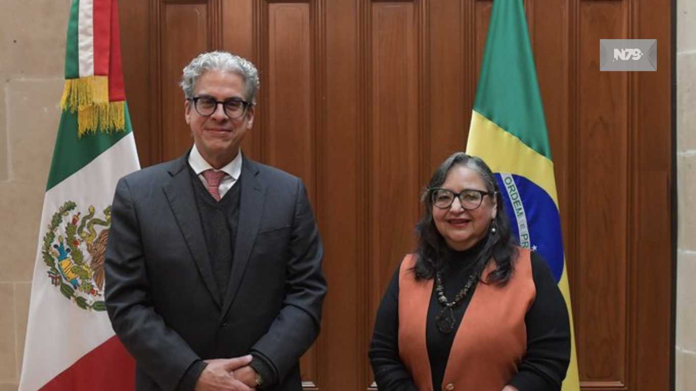 Ministra Norma Lucía Piña Hernández sostiene primer encuentro bilateral con embajador de Brasil