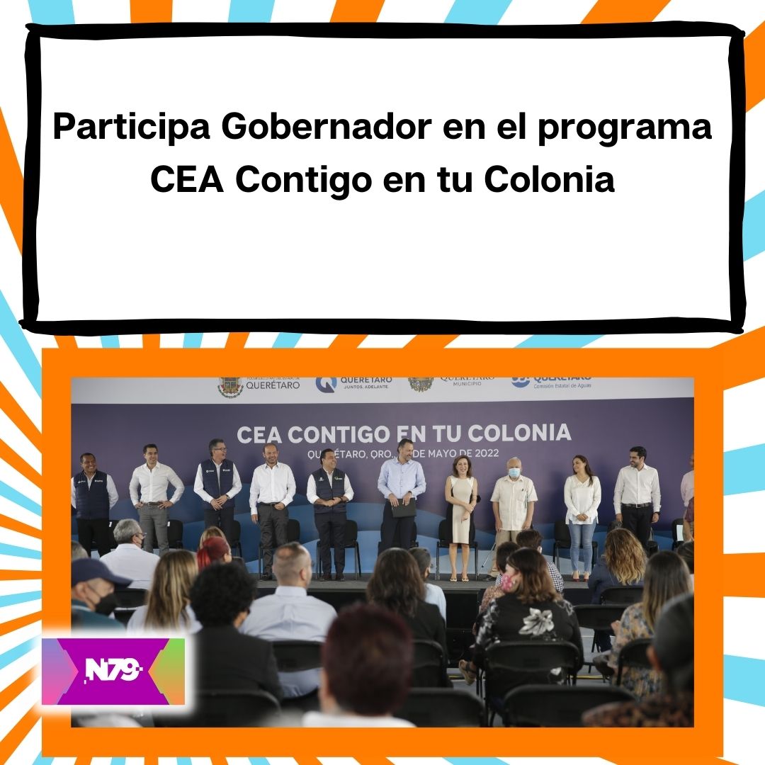 Participa Gobernador en el programa CEA Contigo en tu Colonia