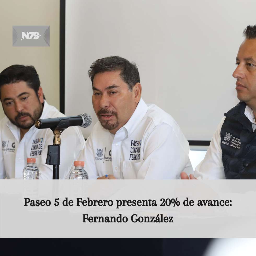 Paseo 5 de Febrero presenta 20% de avance Fernando González