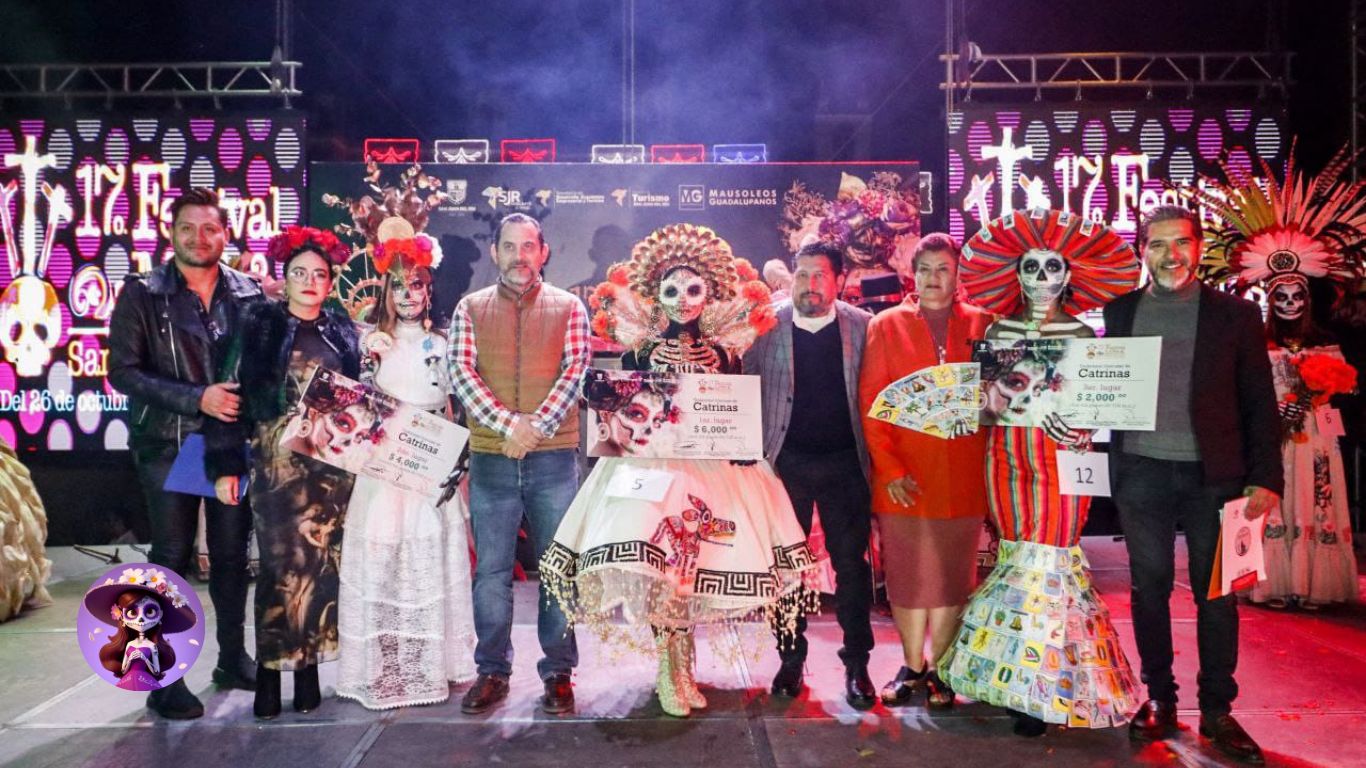Premiación a las Mejores Catrinas y Homenaje a los Muertos en San Juan del Río en el Festival de Día de Muertos 2023