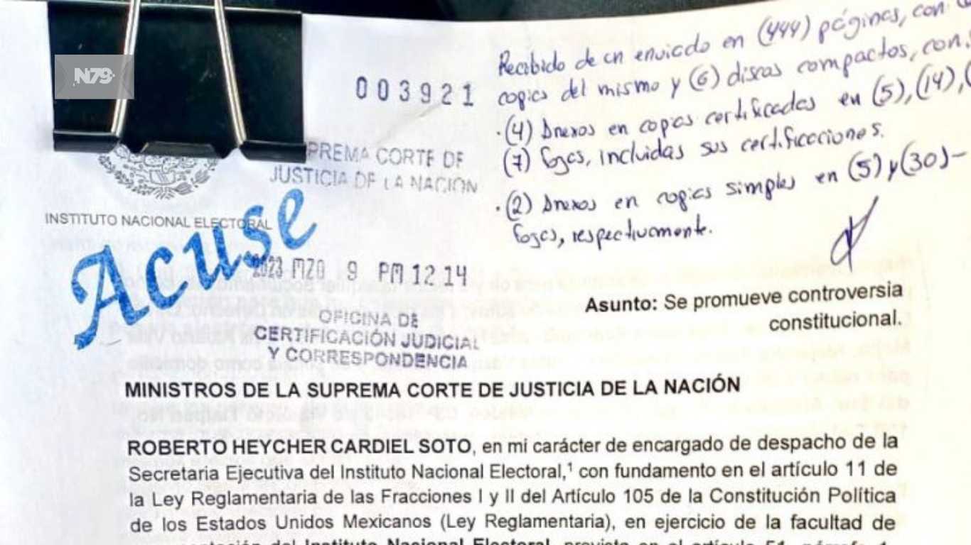 Presenta INE segunda Controversia Constitucional en contra de la reforma electoral