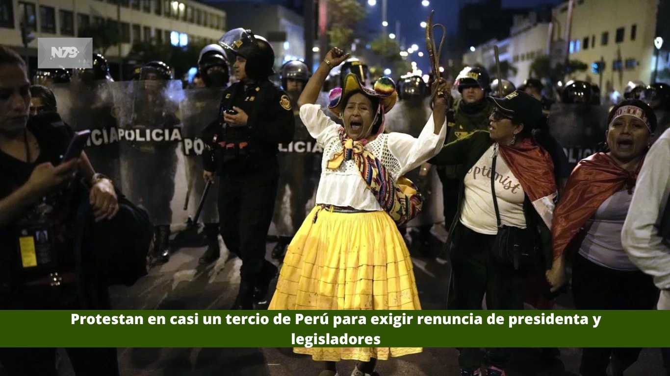 Protestan en casi un tercio de Perú para exigir renuncia de presidenta y legisladores