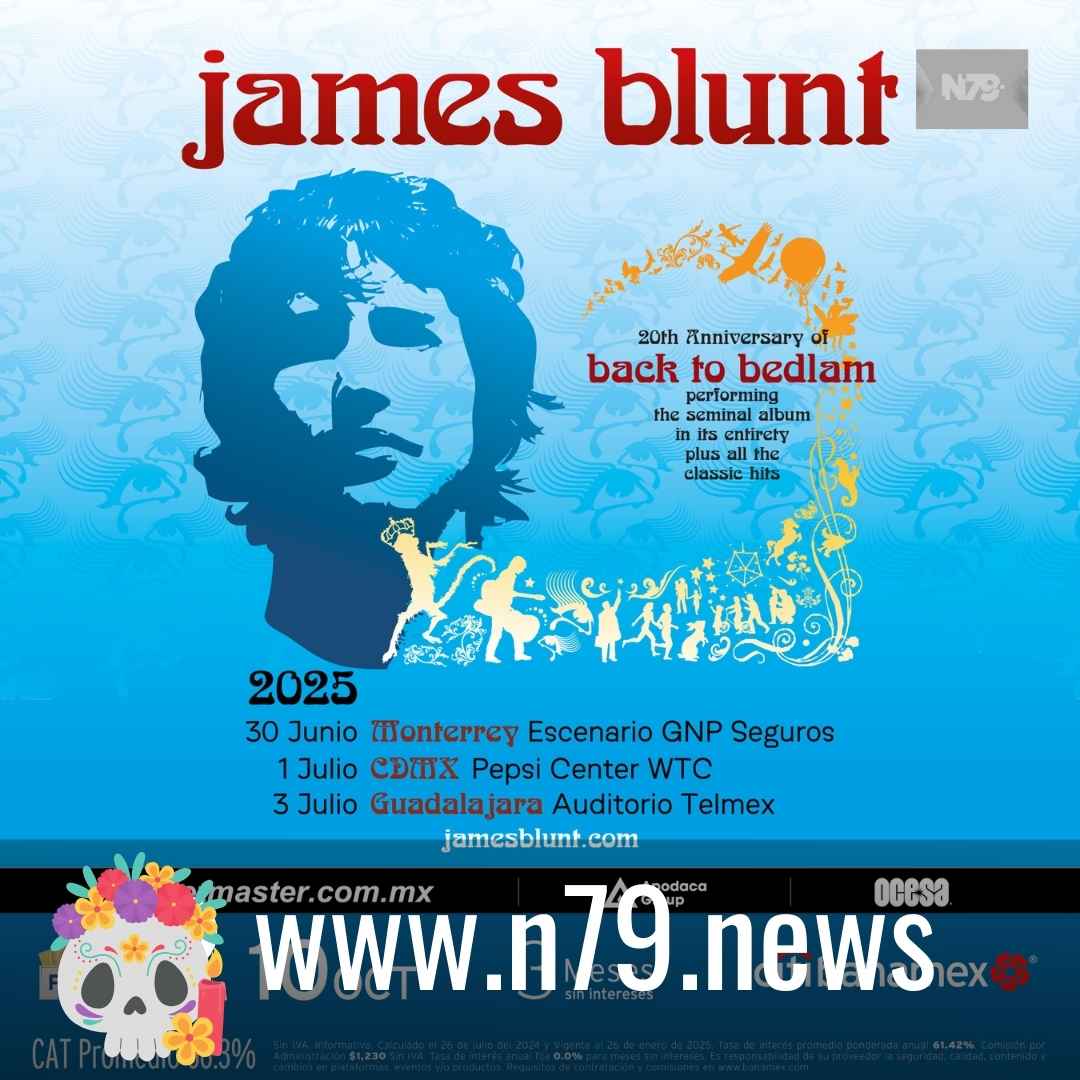 James Blunt celebra 20 años de 'Back To Bedlam' en México