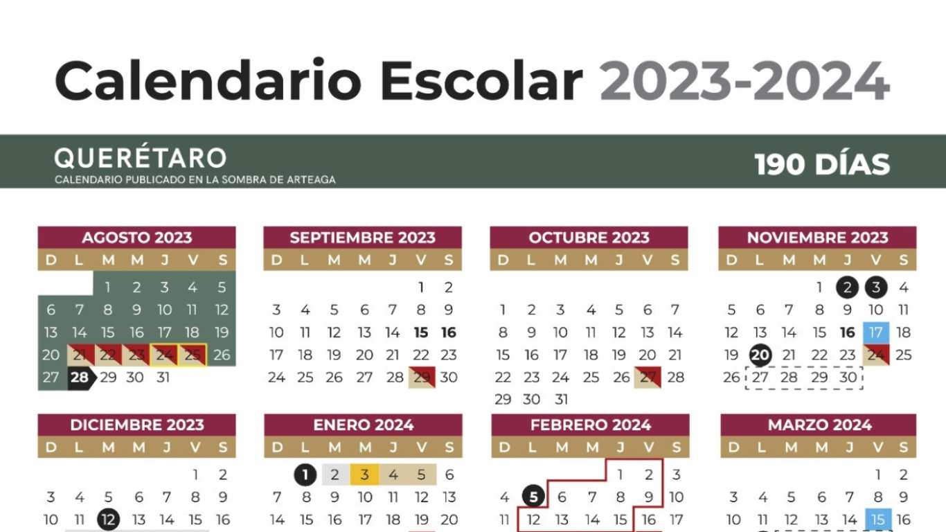 Calendario escolar 2023-2024 en educación básica tiene ajustes