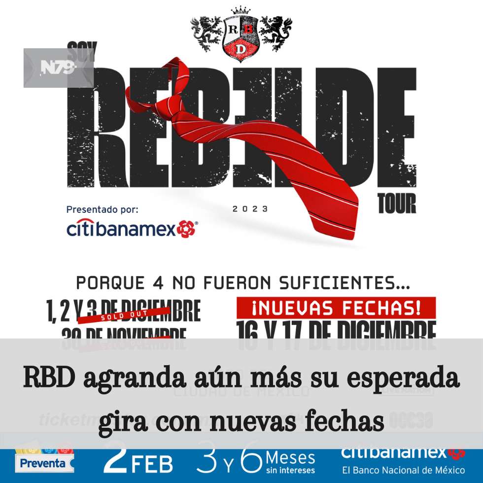 RBD agranda aún más su esperada gira con nuevas fechas