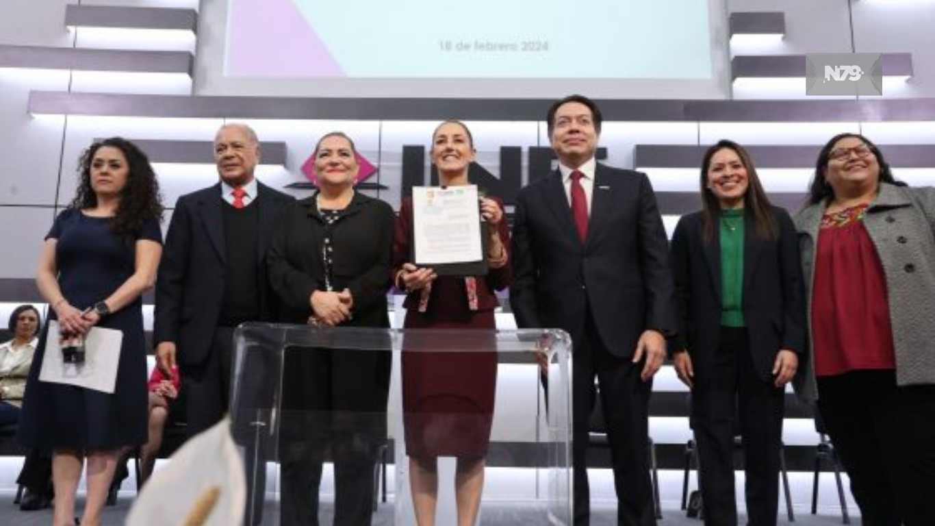 Recibe INE solicitud de registro de candidata por la coalición Sigamos Haciendo Historia