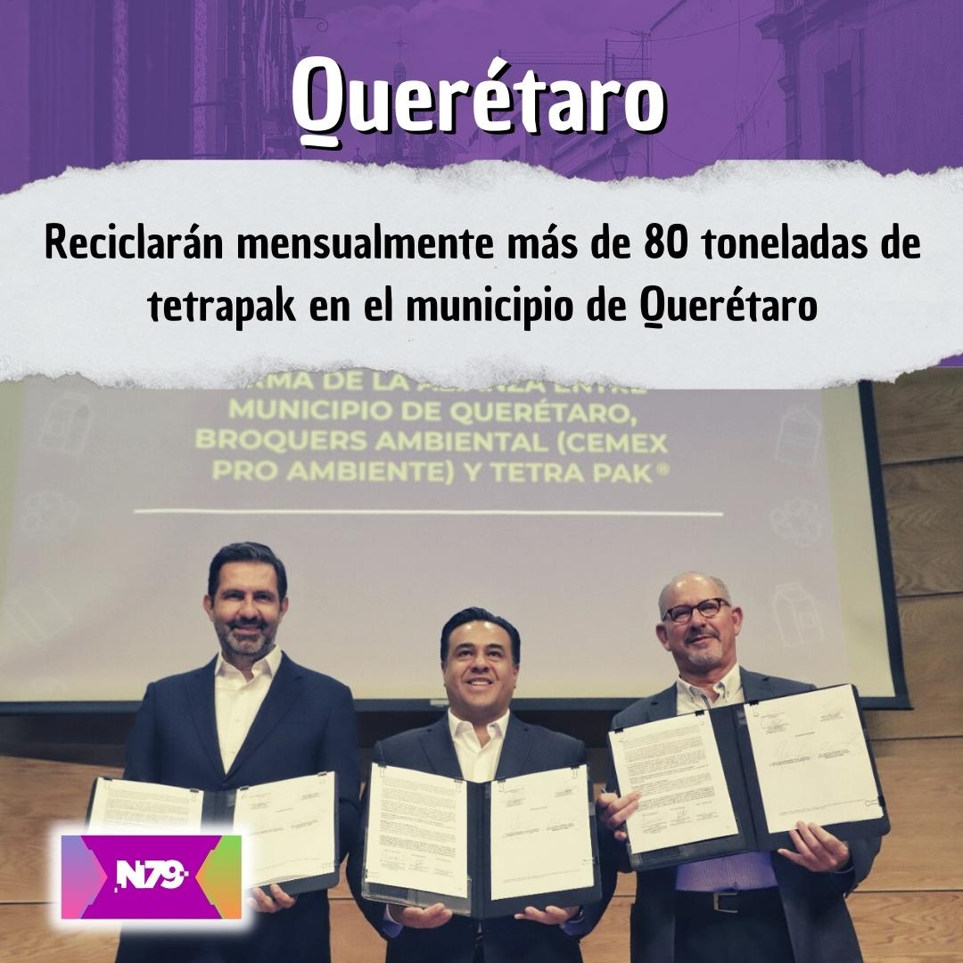 Reciclarán mensualmente más de 80 toneladas de tetrapak en el municipio de Querétaro