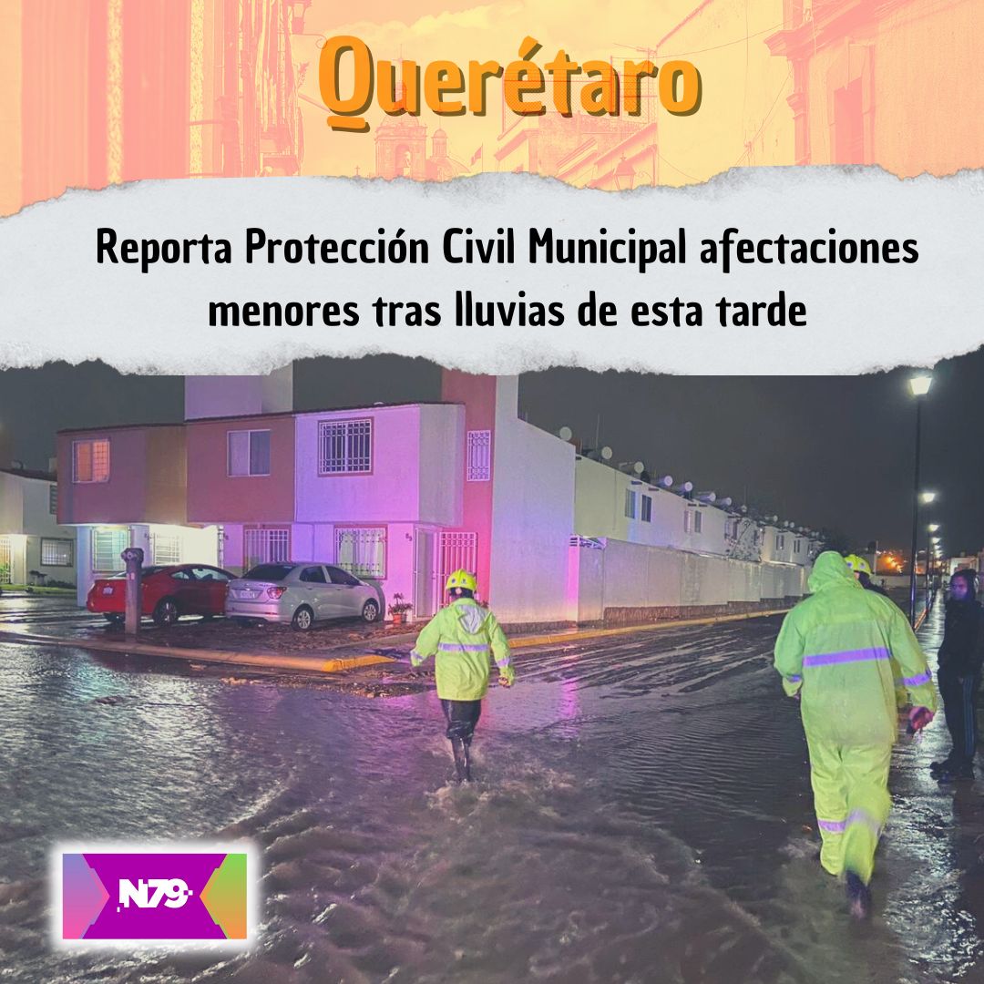 Reporta Protección Civil Municipal afectaciones menores tras lluvias de esta tarde