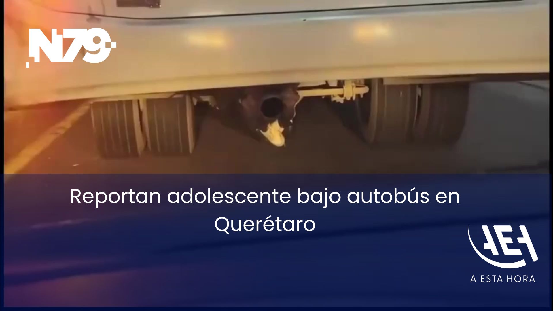 Reportan adolescente bajo autobús en Querétaro